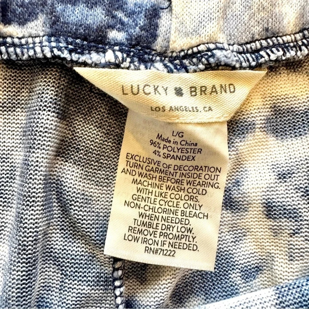 Lucky Brand Tie Dyed Pajama Bottom Shorts Size Large